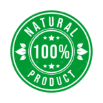 pngtree 100 percent natural product sticker label in green colors vector png image 15822278